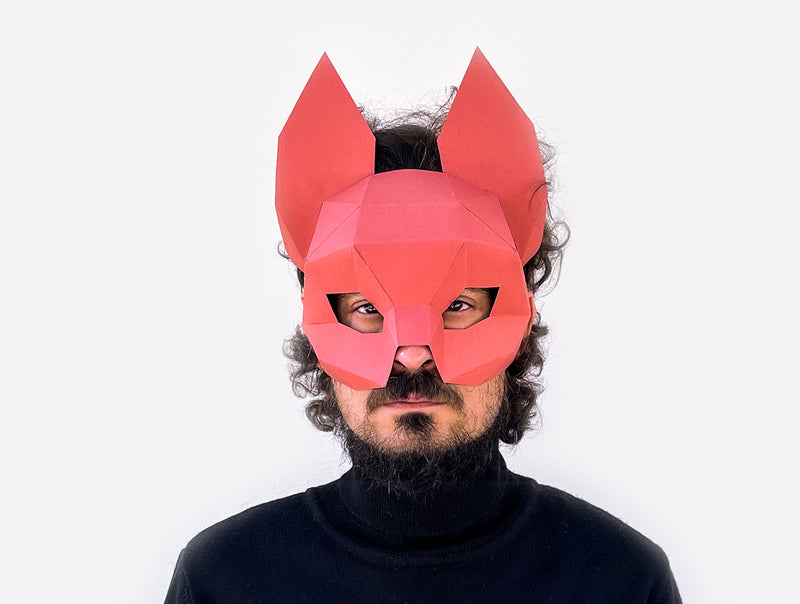 Fox Half Mask<br> DIY Paper Mask Template