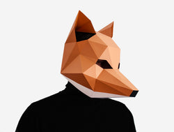 Fox Mask <br> DIY Paper Mask Template