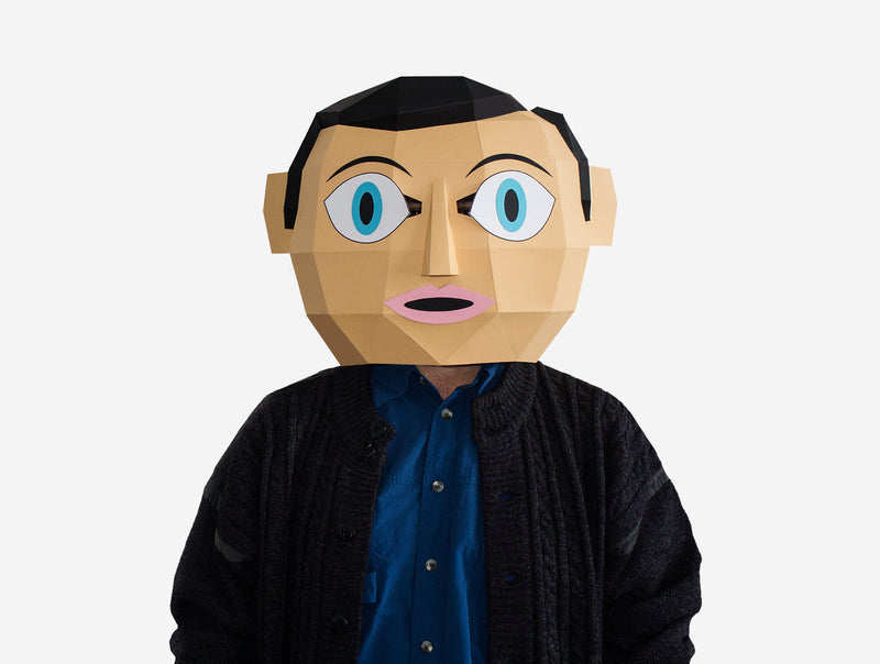 Frank Sidebottom Mask <br> DIY Paper Mask Template