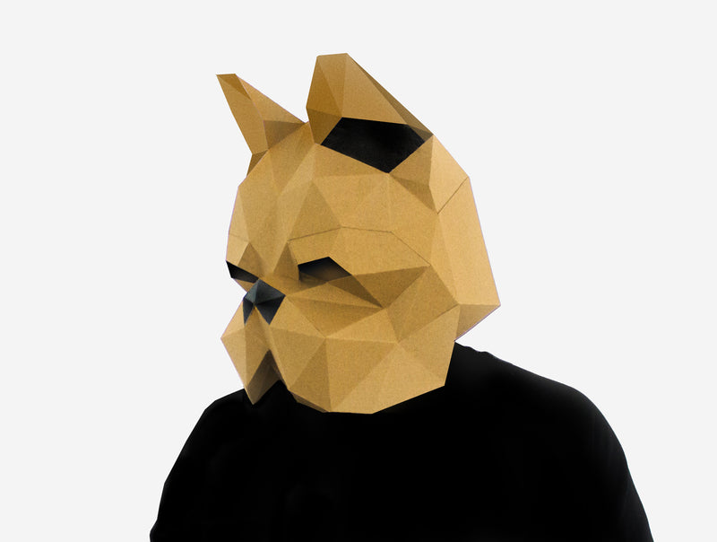 French Bulldog Dog Mask <br> DIY Paper Mask Template