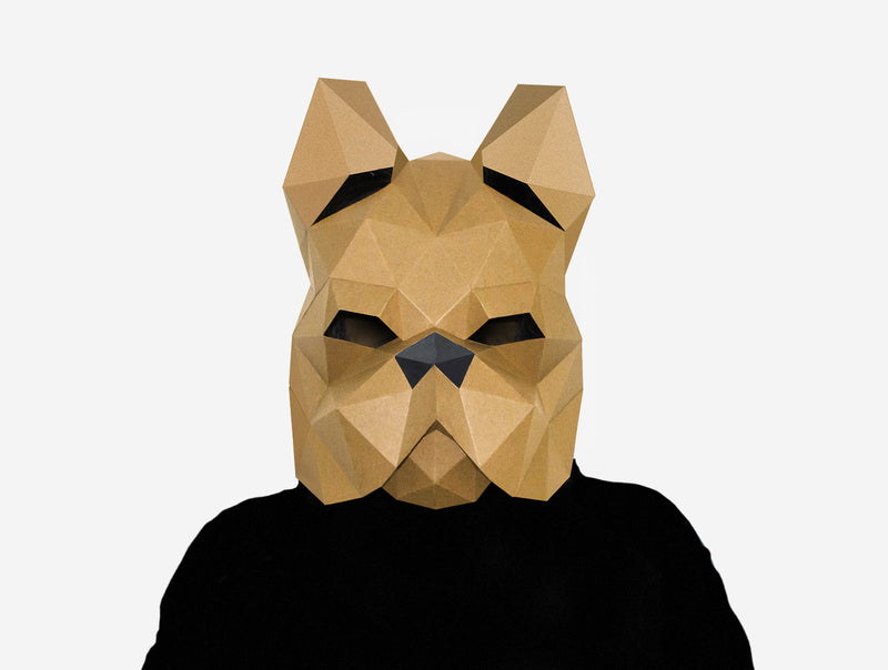 French Bulldog Dog Mask <br> DIY Paper Mask Template