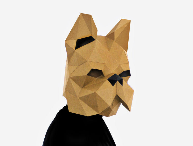 French Bulldog Dog Mask <br> DIY Paper Mask Template