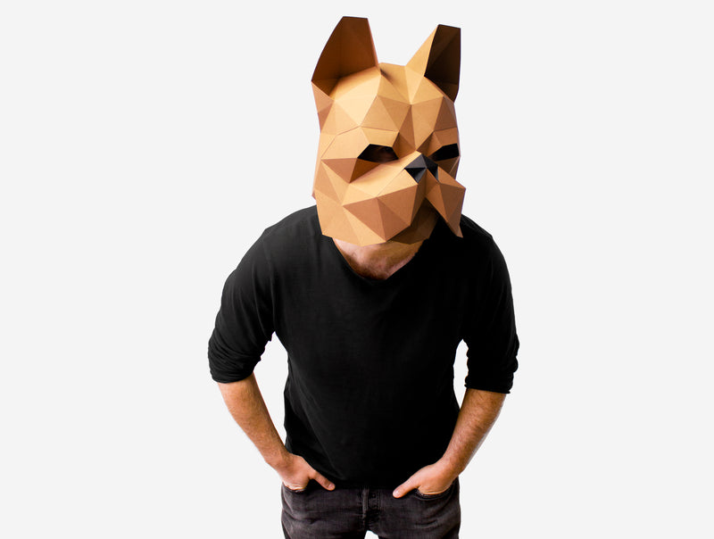 French Bulldog Dog Mask <br> DIY Paper Mask Template