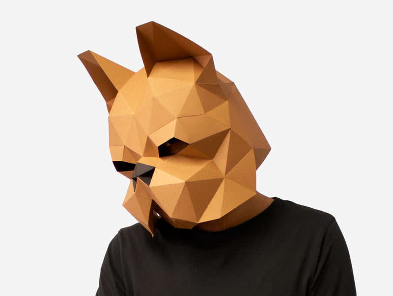 French Bulldog Dog Mask <br> DIY Paper Mask Template