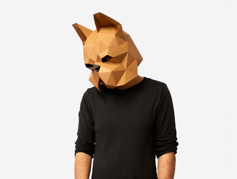 French Bulldog Dog Mask <br> DIY Paper Mask Template