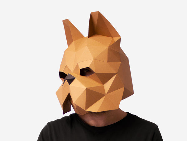 French Bulldog Dog Mask <br> DIY Paper Mask Template