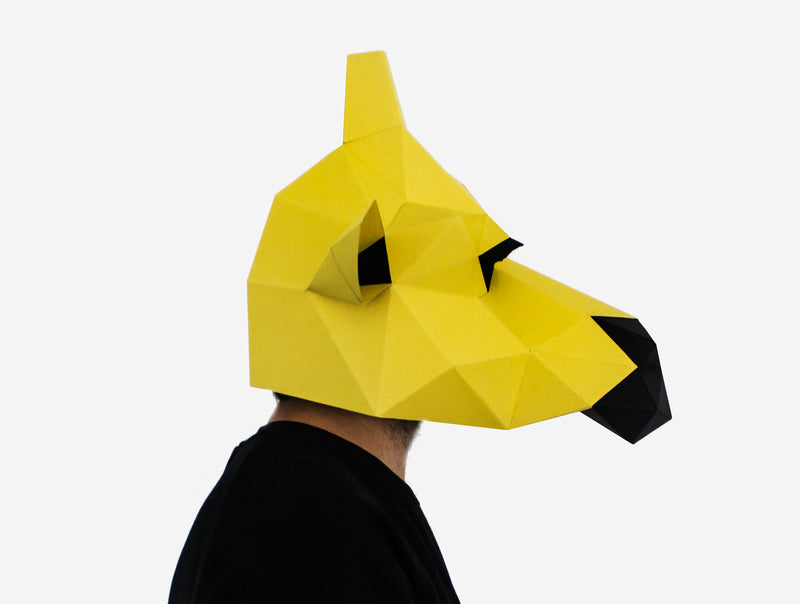 Giraffe Mask <br> DIY Paper Mask Template