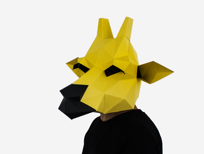 Giraffe Mask <br> DIY Paper Mask Template