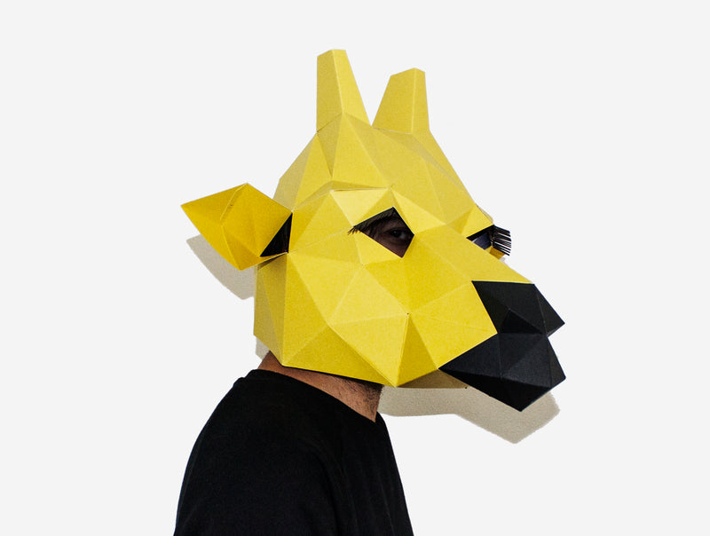 Giraffe Mask <br> DIY Paper Mask Template