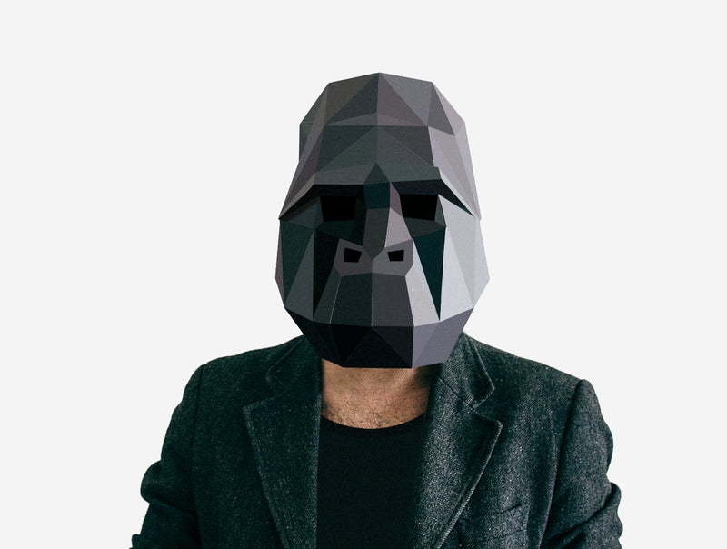 Gorilla Mask <br> DIY Paper Mask Template