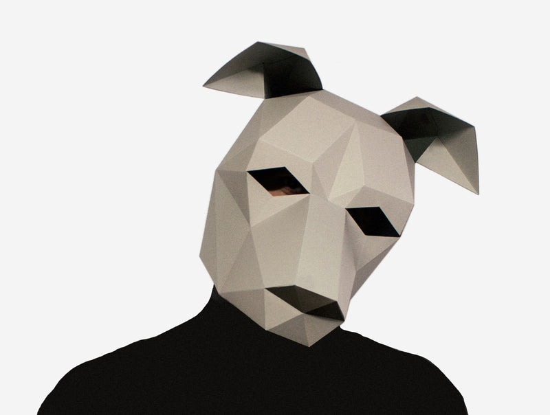 Greyhound Dog Mask <br> DIY Paper Mask Template