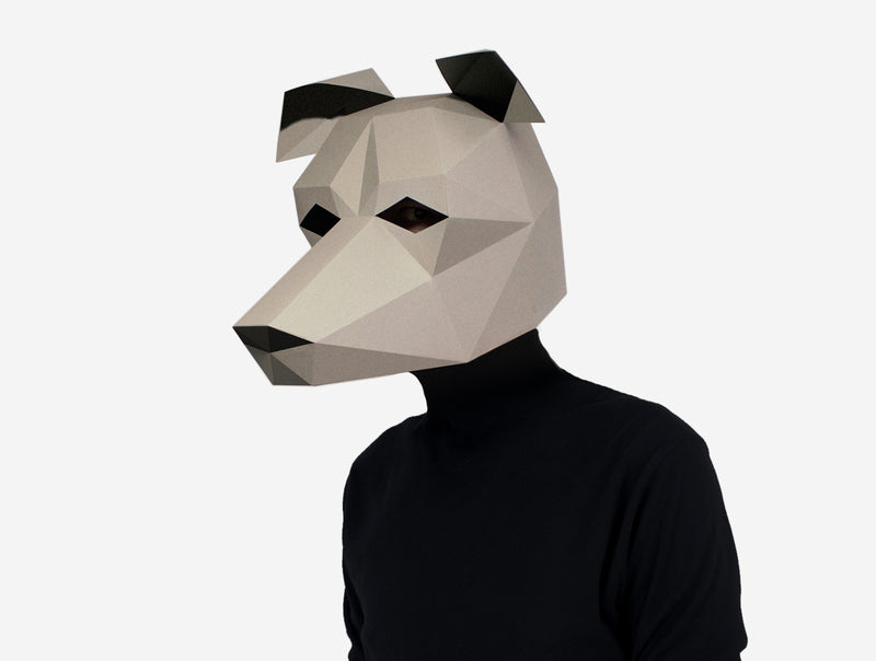 Greyhound Dog Mask <br> DIY Paper Mask Template