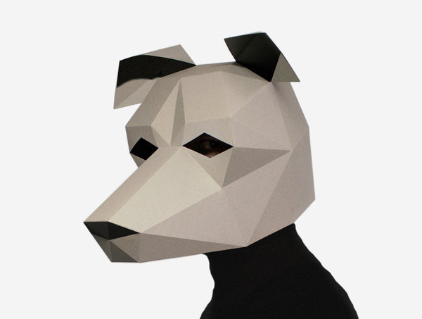 Greyhound Dog Mask <br> DIY Paper Mask Template