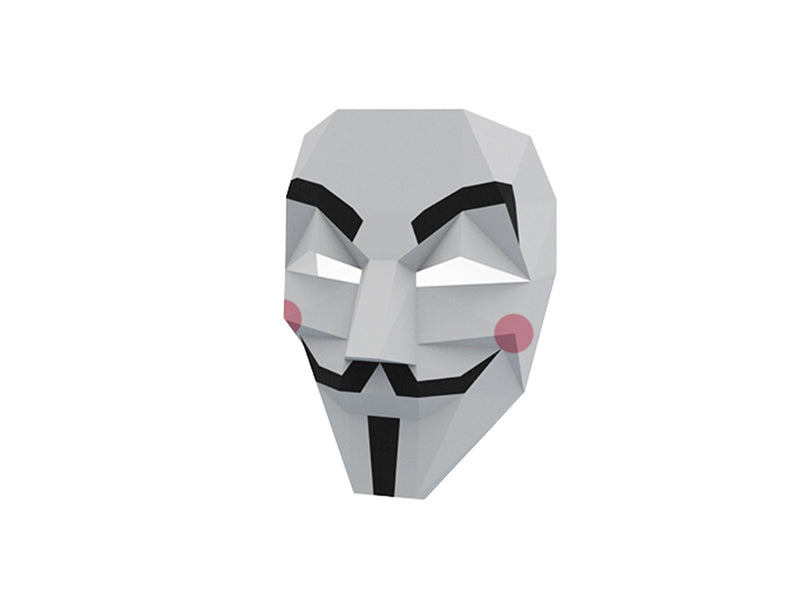 Guy Fawkes Vendetta Mask<br> DIY Paper Mask Template