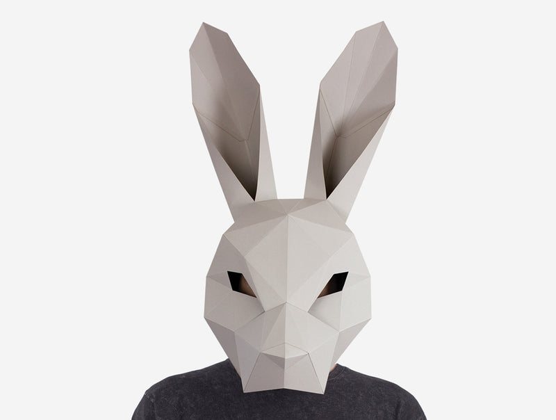 Hare Mask <br> DIY Paper Mask Template