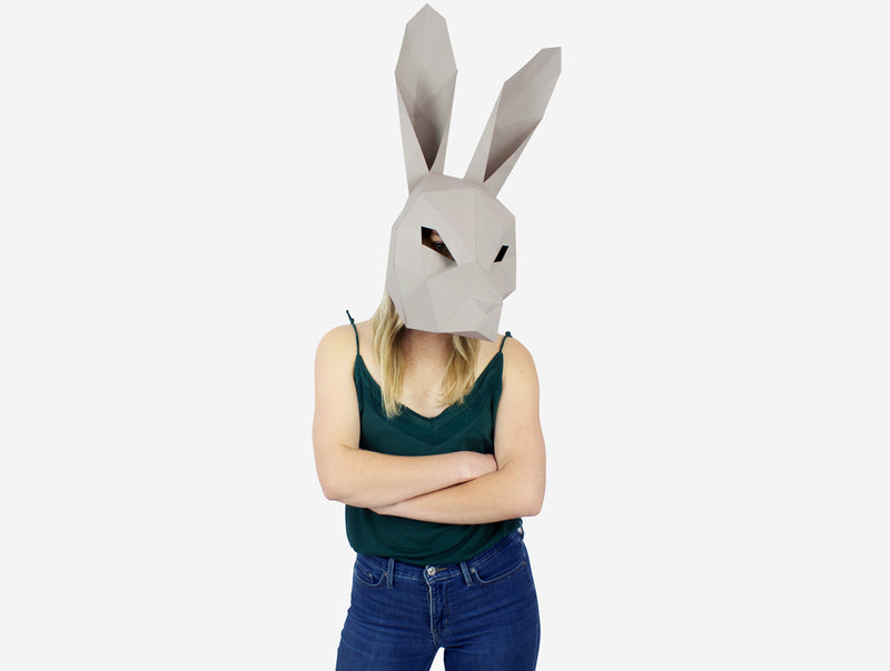 Hare Mask <br> DIY Paper Mask Template