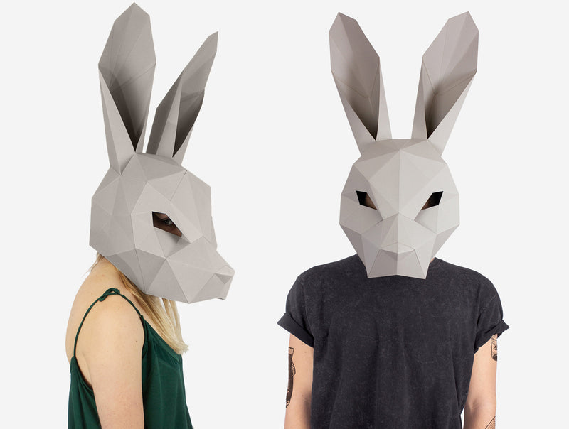 Hare Mask <br> DIY Paper Mask Template