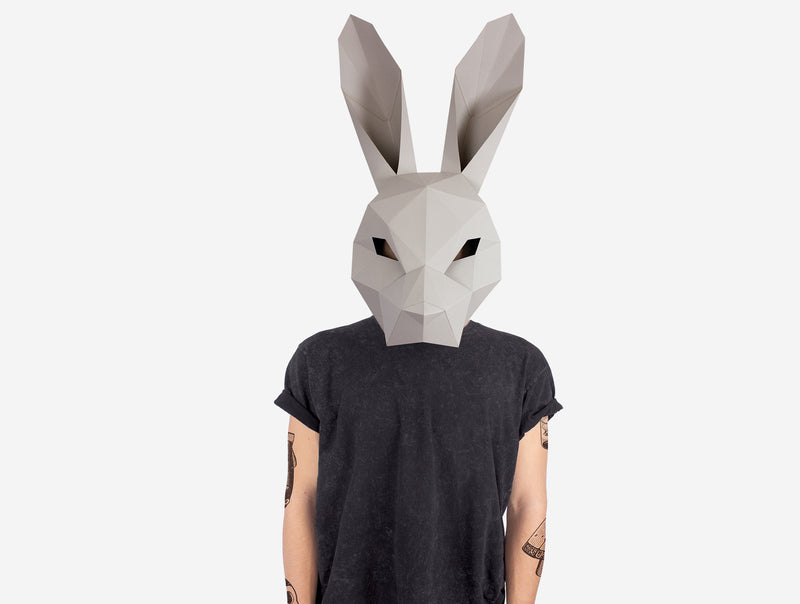 Hare Mask <br> DIY Paper Mask Template