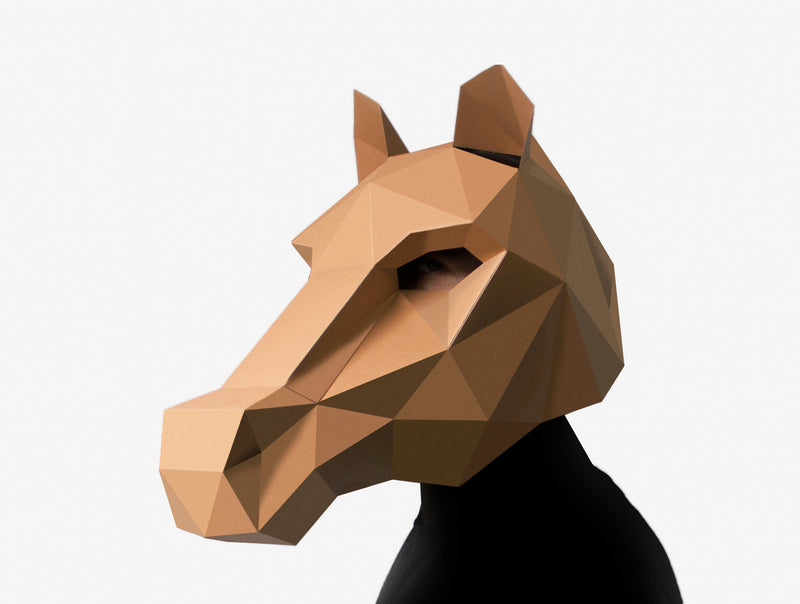 Horse Mask <br> DIY Paper Mask Template