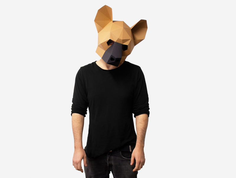 Hyena Mask <br> DIY Paper Mask Template