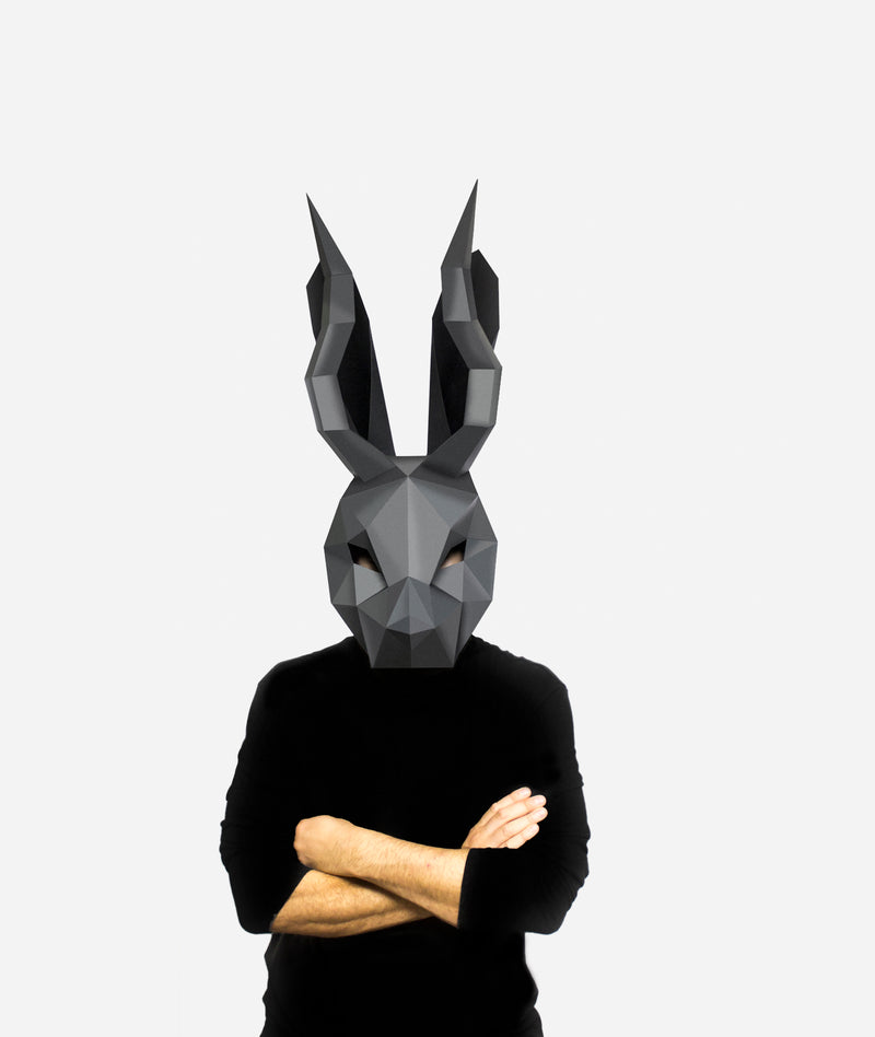 Jackalope Mask<br> DIY Paper Mask Template