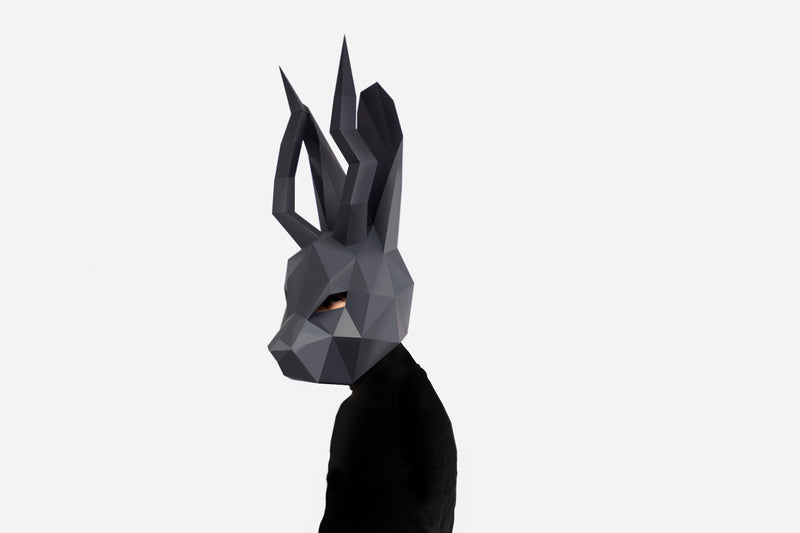 Jackalope Mask<br> DIY Paper Mask Template