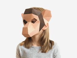 Kids Monkey Mask <br> DIY Paper Mask Template