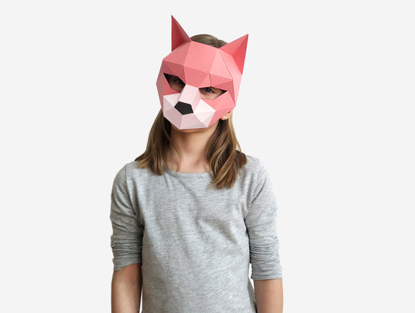 Kids Cat Mask <br> DIY Paper Mask Template