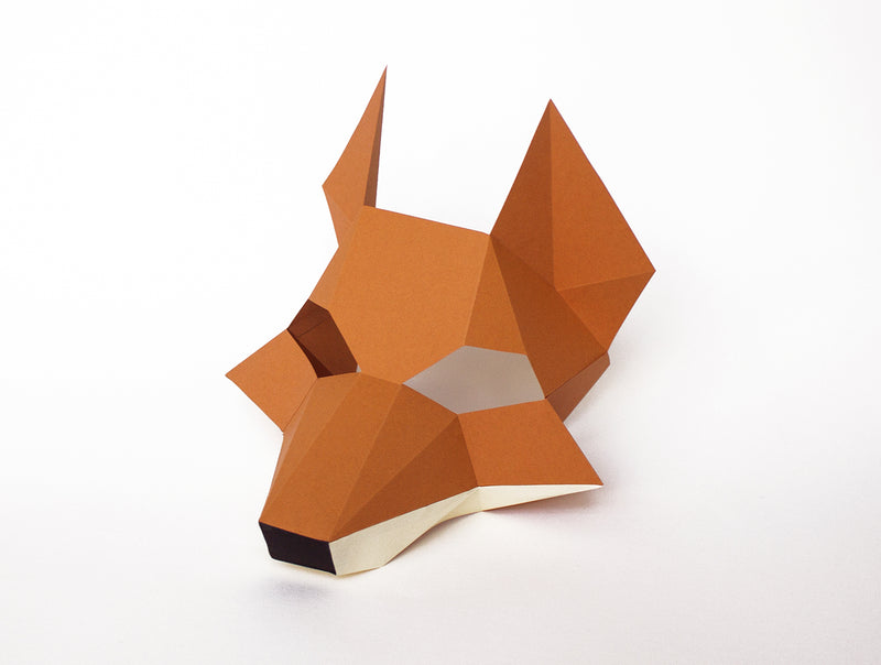 Kids Fox Mask <br> DIY Paper Mask Template