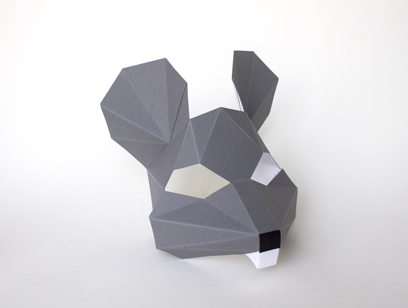 Kids Mouse Mask <br> DIY Paper Mask Template