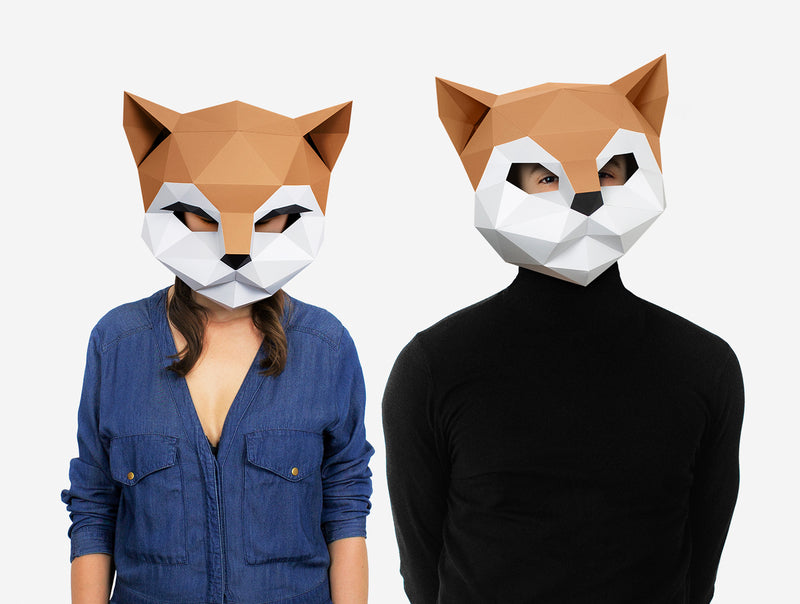 Kitten Cat Mask <br> DIY Paper Mask Template