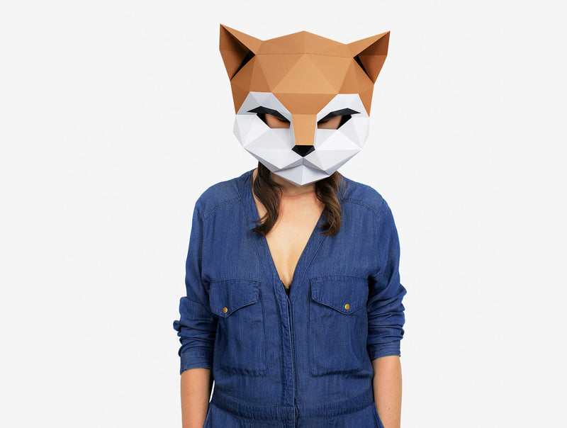 Kitten Cat Mask <br> DIY Paper Mask Template