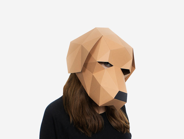 Labrador Dog Mask <br> DIY Paper Mask Template