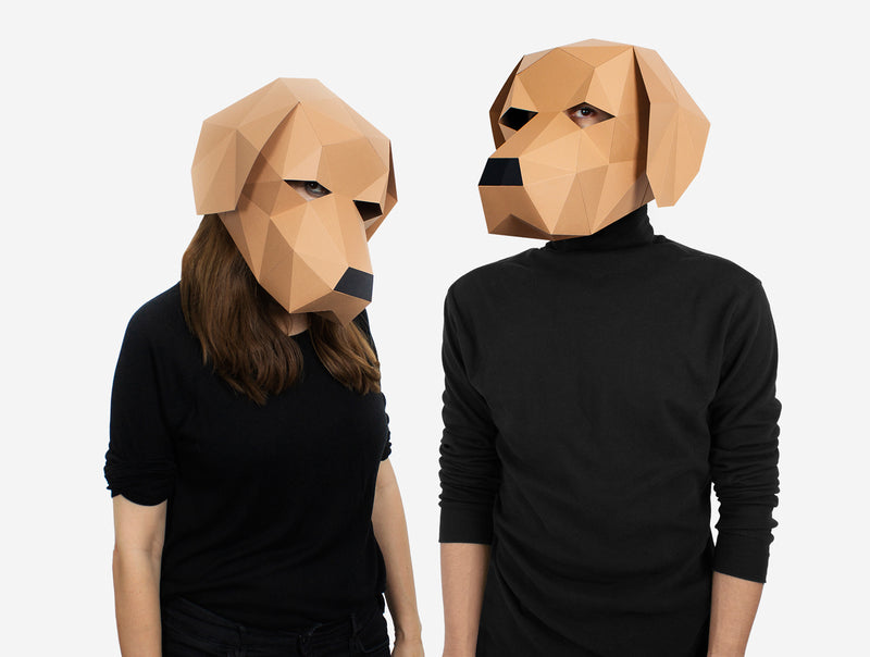 Labrador Dog Mask <br> DIY Paper Mask Template