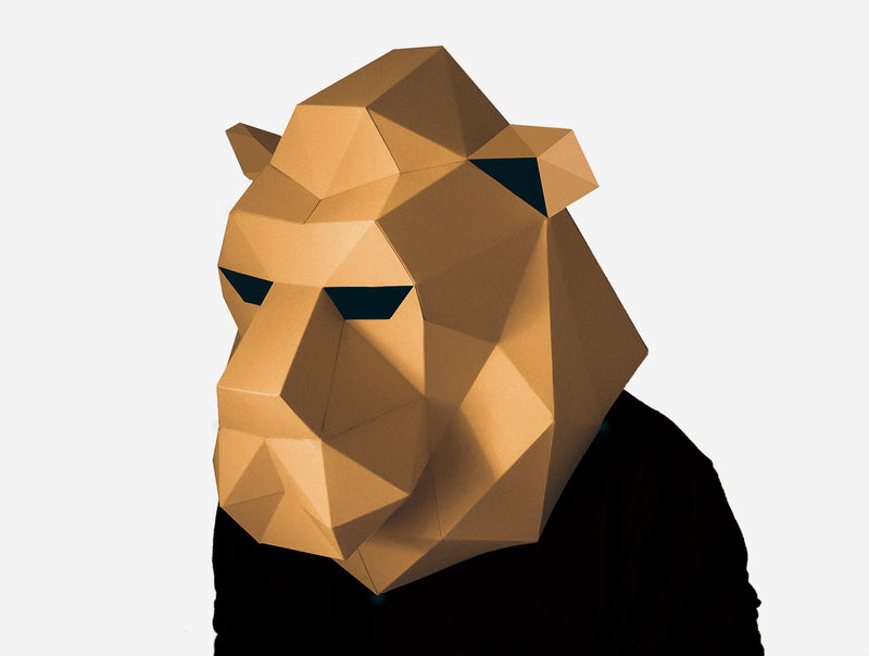 Lion Mask <br> DIY Paper Mask Template