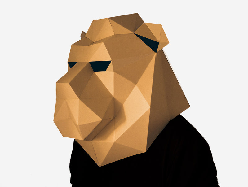 Lion Mask <br> DIY Paper Mask Template