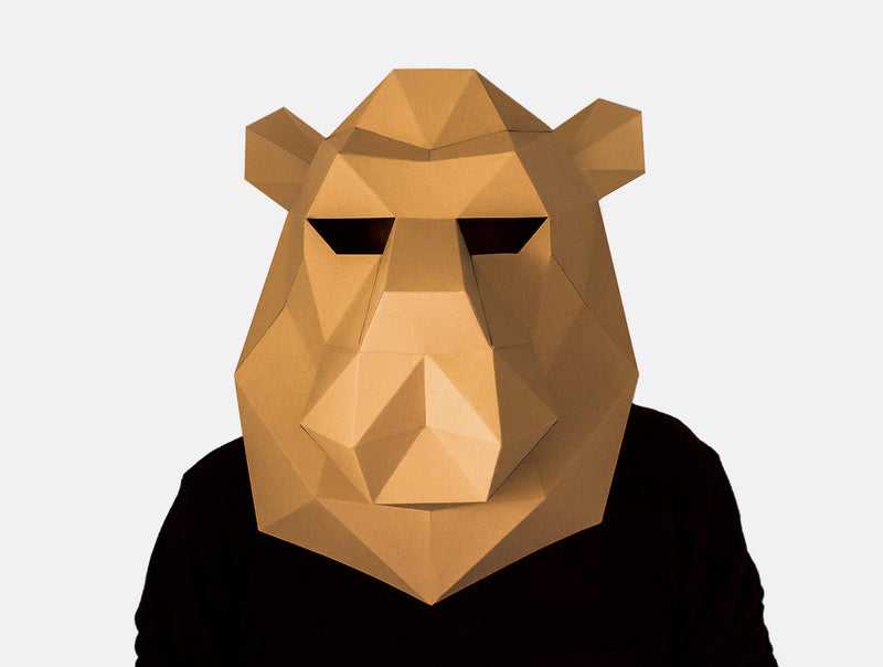 Lion Mask <br> DIY Paper Mask Template