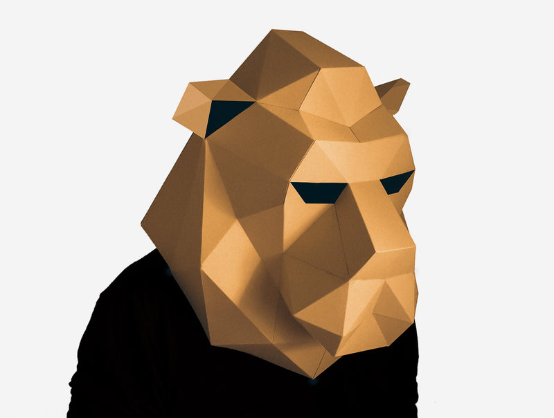 Lion Mask <br> DIY Paper Mask Template