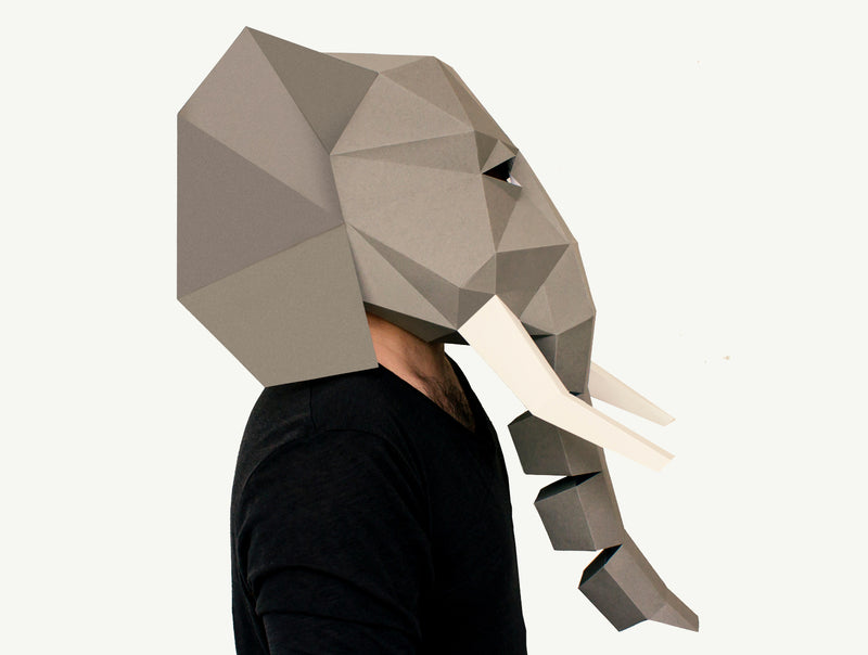 Elephant Mask <br> DIY Paper Mask Template