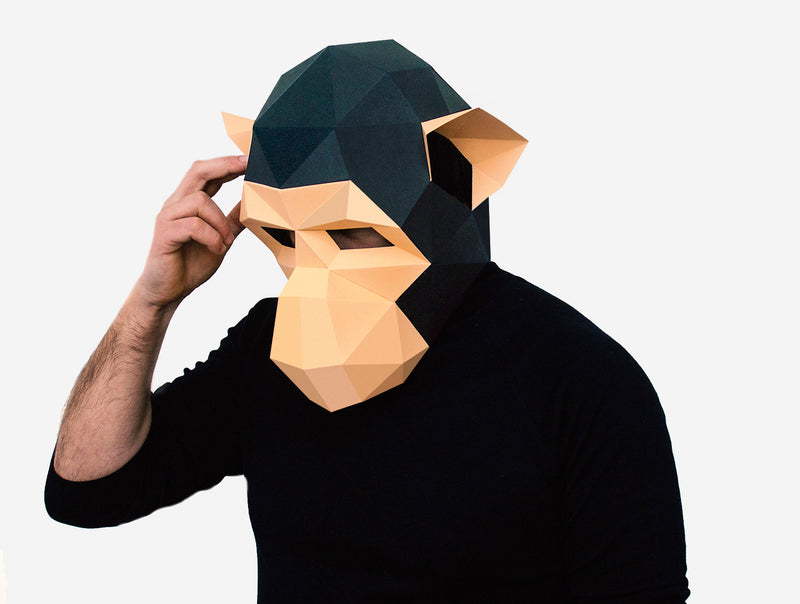 Monkey Mask <br> DIY Paper Mask Template