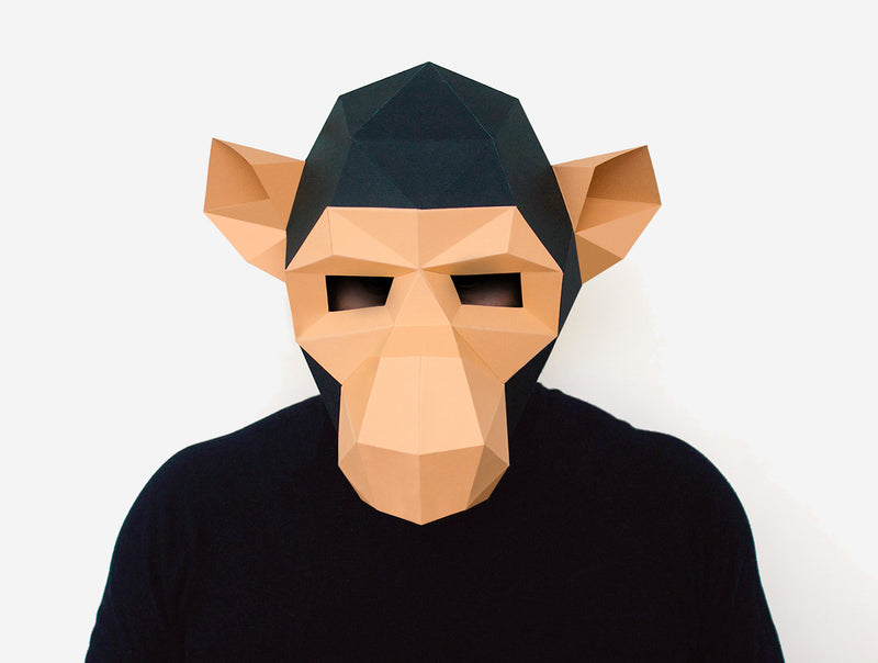 Monkey Mask <br> DIY Paper Mask Template