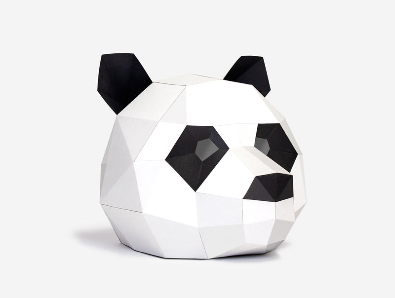 Panda Mask <br> DIY Paper Mask Template