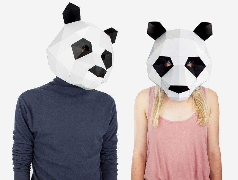 Panda Mask <br> DIY Paper Mask Template