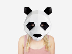 Panda Mask <br> DIY Paper Mask Template