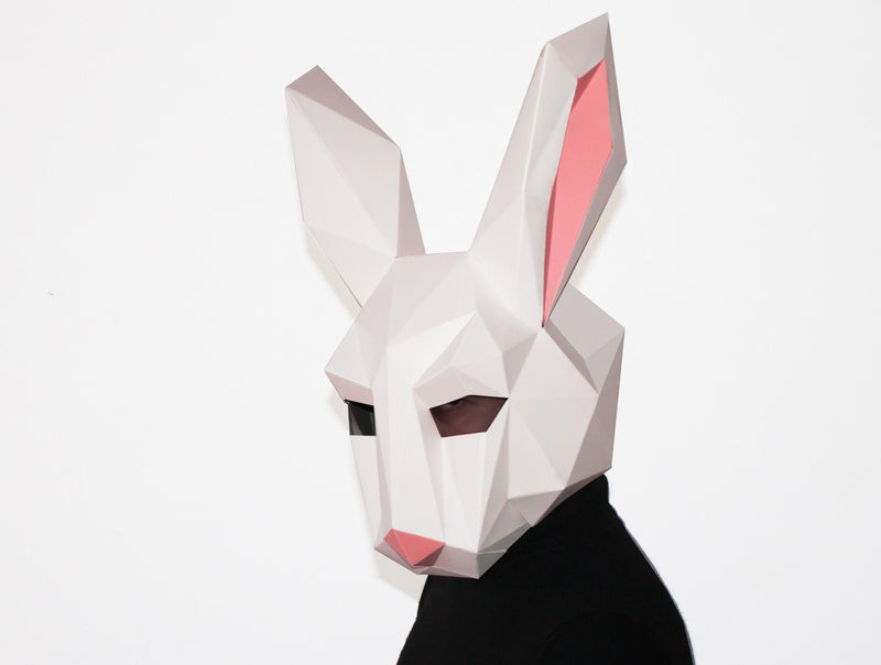 Rabbit Mask <br> DIY Paper Mask Template