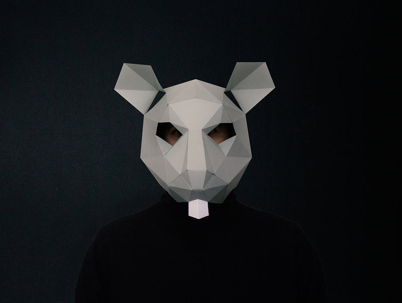 Rat Mask <br> DIY Paper Mask Template