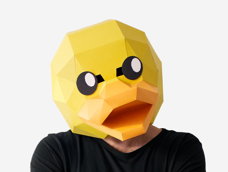 Rubber Duck Mask <br> DIY Paper Mask Template