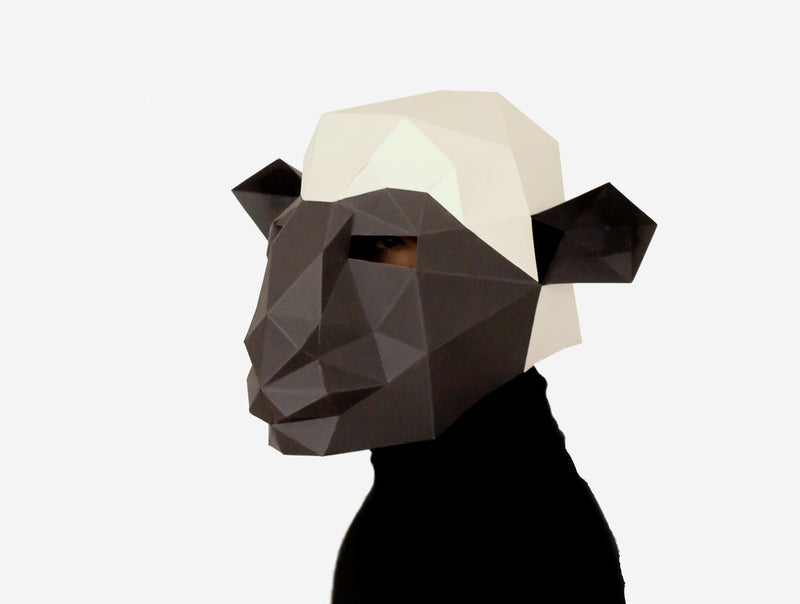 Sheep Mask <br> DIY Paper Mask Template