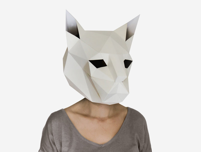 Siamese Cat Mask <br> DIY Paper Mask Template