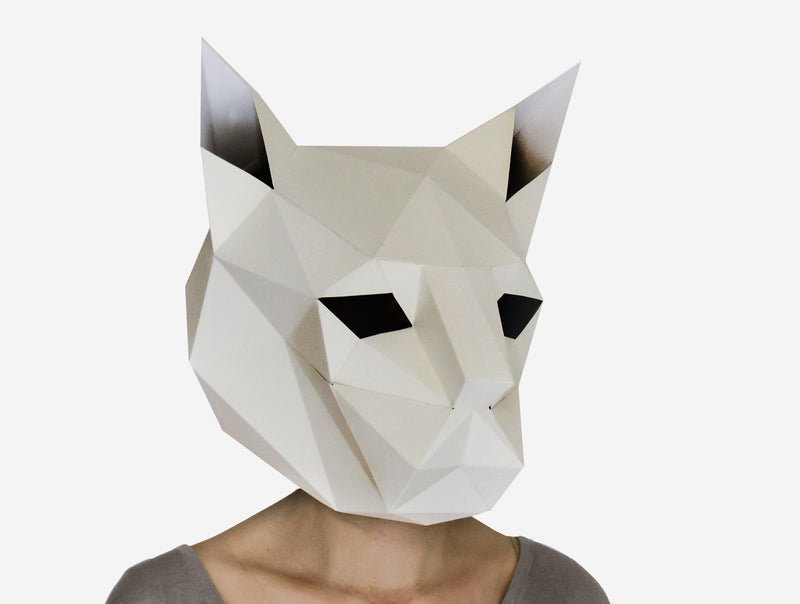 Siamese Cat Mask <br> DIY Paper Mask Template